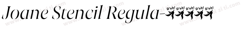 Joane Stencil Regula字体转换